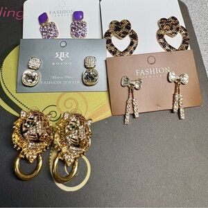 NWT assorted earring package -new never worn -all costume EARRING LOT